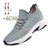 Fashion Spring New Men Elevator Shoes Height Increase Sneakers for Men Casual Insole 6cm Mesh Breathable Shoes Taller Male Sports 37-43