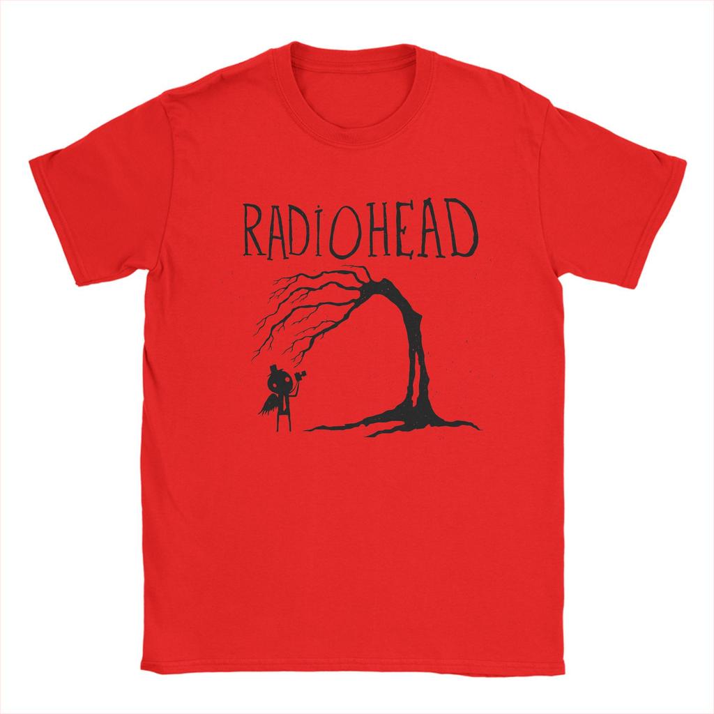 Футболки Radiohead Angel Design для мужчин, винтажные, из 100% хлопка, с круглым вырезом и коротким рукавом, оригинальная одежда.