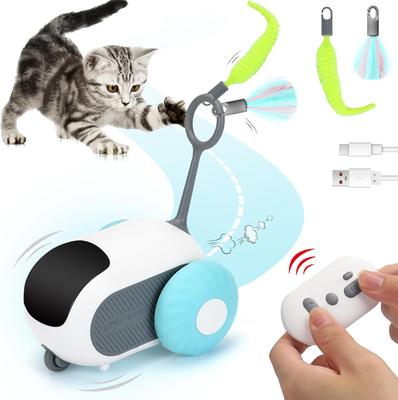 Умная игрушка для кошек, 2 режима, автоматическое перемещение, игрушечный автомобиль с дистанционным управлением для кошек, собак, интерактивная игра, дрессировка котят, товары для домашних животных