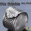 Vintage Non-slip Embroidery Thimble: Durable Ring Pressing Tool and Finger Protector