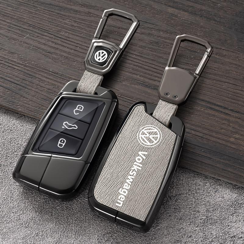For VW Volkswagen Jetta MK5 Golf Alloy Leather Car Smart Remote Key Case Fob Cover Protector Shell For Volkswagen VW Magotan Pas