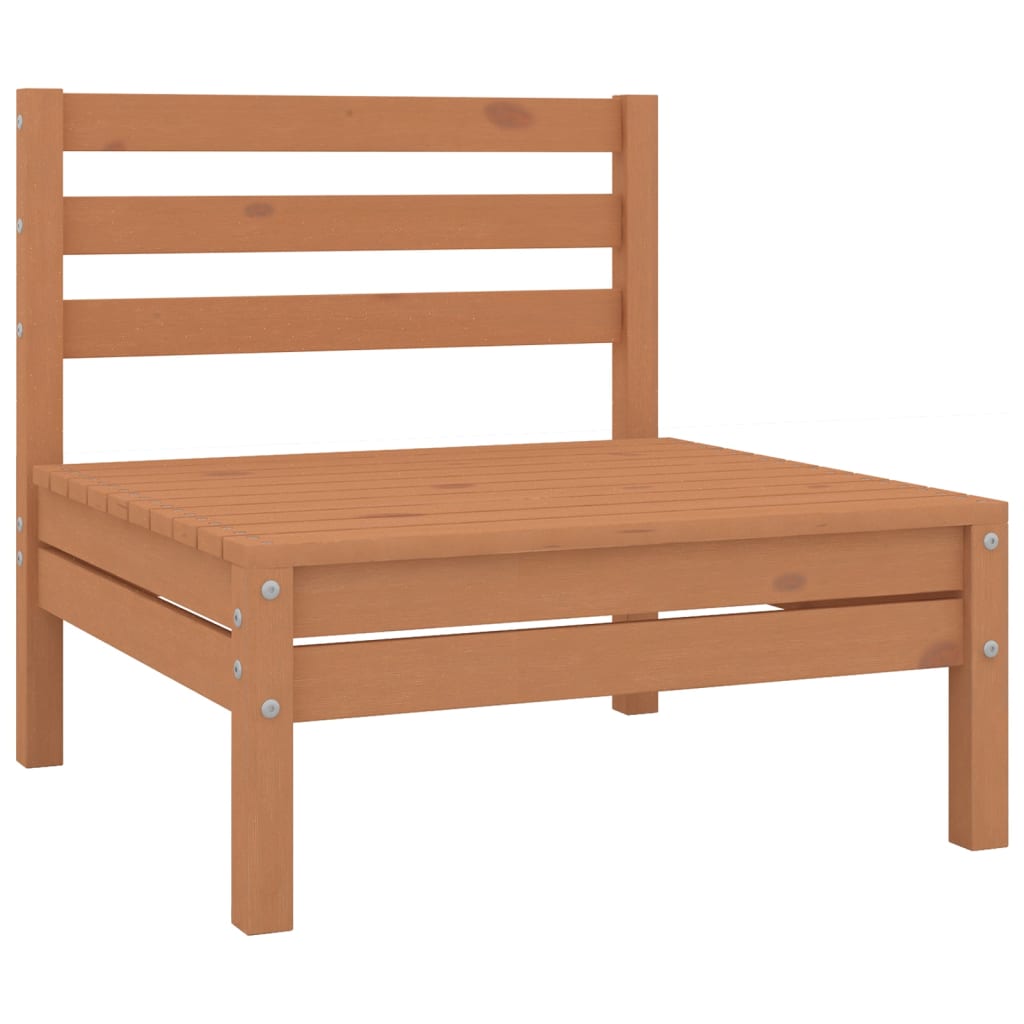 4 Piece Garden Lounge Set Honey Brown Solid Pine Wood