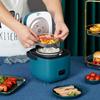 Mini Rice Cooker 1.2L Electric Cooker with Steamer One-button Control Food-grade Non-sticky Liner