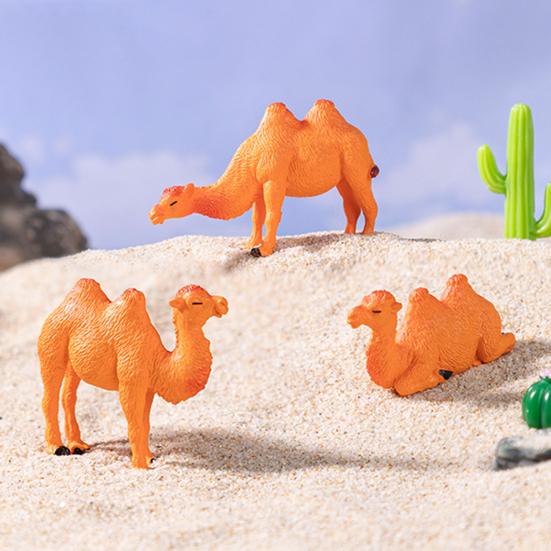 3 шт. Мини-верблюжьи украшения Миниатюрные фигурки верблюдов Настольное украшение Мини-статуэтки животных для микроландшафтов DIY поделок