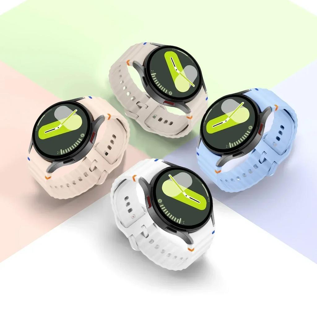 Original Silicone Band for Samsung Galaxy Watch 7 6 5 4 44mm 40mm 5Pro 45mm Bracelet for Galaxy 4/6Classic 42mm 46 43 47mm Strap