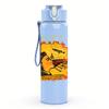 1PC Yellow Sun Mountain Retro Landscape Print 750ml Portable Sports Water Bottle Leakproof Gym Outdoor Travel Drink Cup