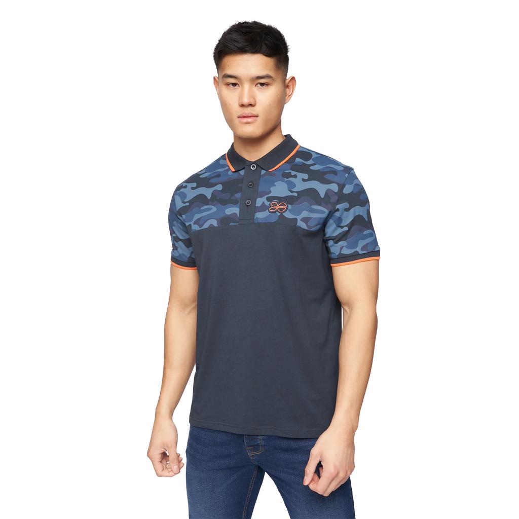 Crosshatch Mens Brightling Camo Polo Shirt