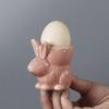 Ceramic Rabbit Egg Cup Bunny Egg Holder Breakfast Table Decor Egg Stand for Soft Boiled Egg Kitchen Utensils Easter Decoration