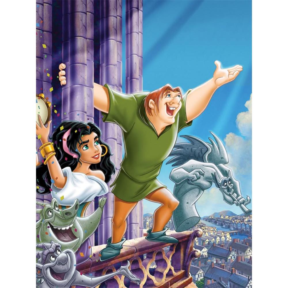 Disney Полный набор для алмазной мозаики Классические иллюстрации Грозного собора Парижской Богоматери 5D Алмазная вышивка Крестик Мозаика Домашний декор