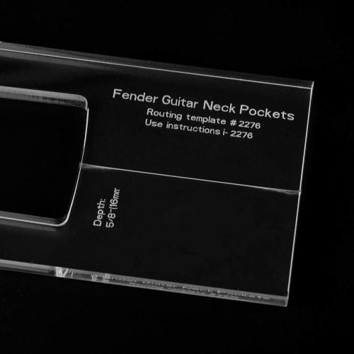 Musiclily Pro Acrylic Guitar Neck Template for ST Strat, Jaguar, Jazzmaster, and Mustang Electric Guitars