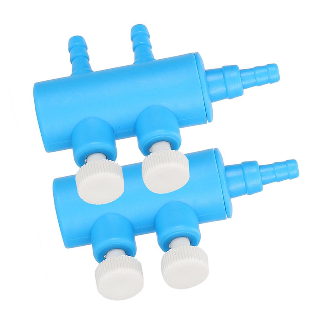 2pcs Fish Tank Air Splitter Air Pipe Distributor Aquarium Oxygen Pump Adapter Accessory