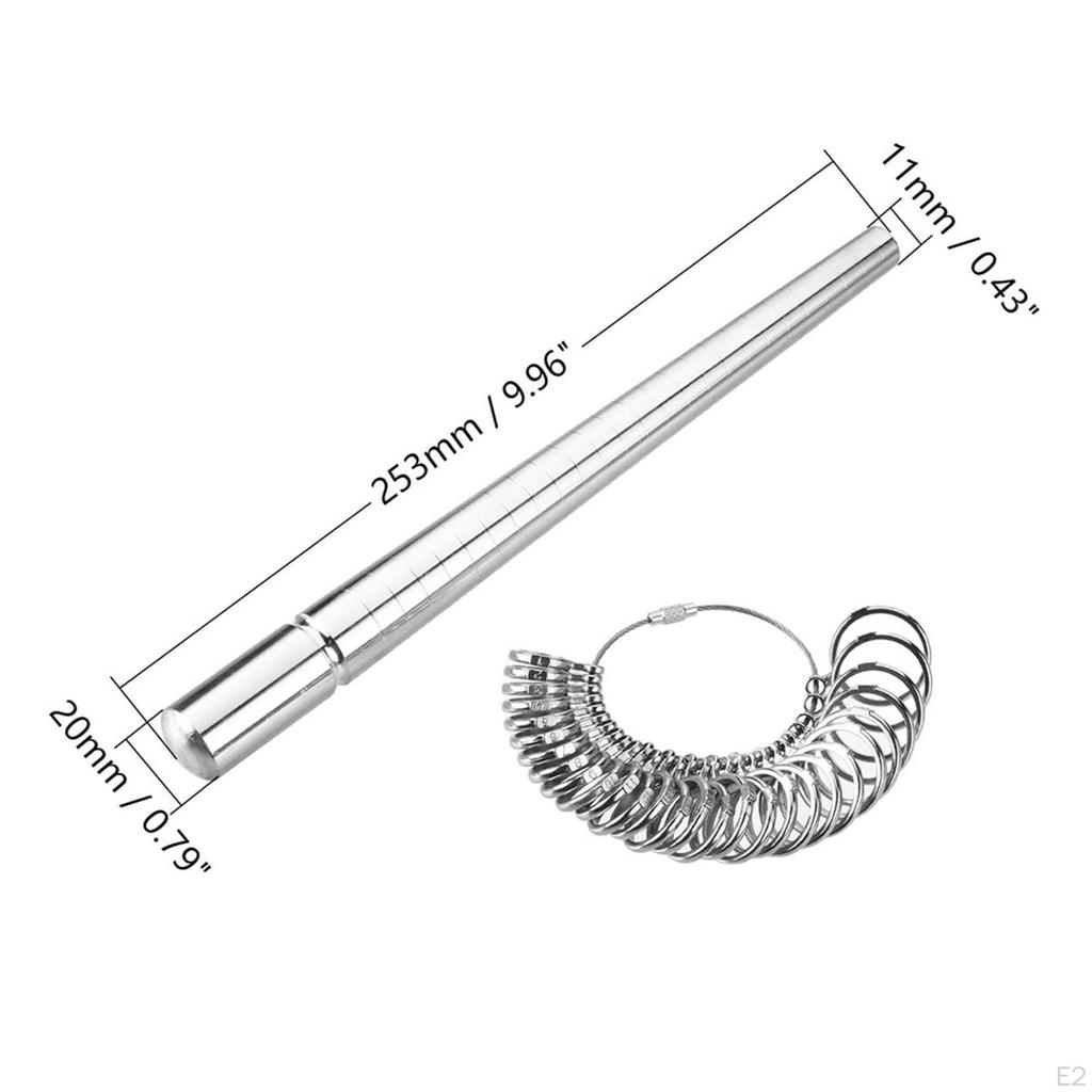 Кольцо оправки калибровочный инструмент измерение простота в использовании алюминиевый сплав прочные ювелирные изделия