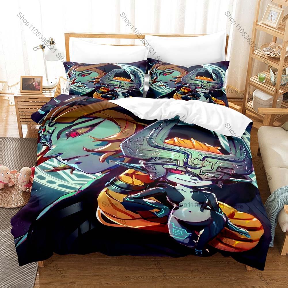 Игровой Постельное белье Чиби Мидна 3 предмета Пододеяльник и Наволочки Мультяшный Комплект Постельного Белья Для Фанатов Игр Украшение Спальни Подарок
