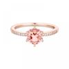 Pandora 188289c01 Moment Sparkling Pink Solitaire Rose Ring