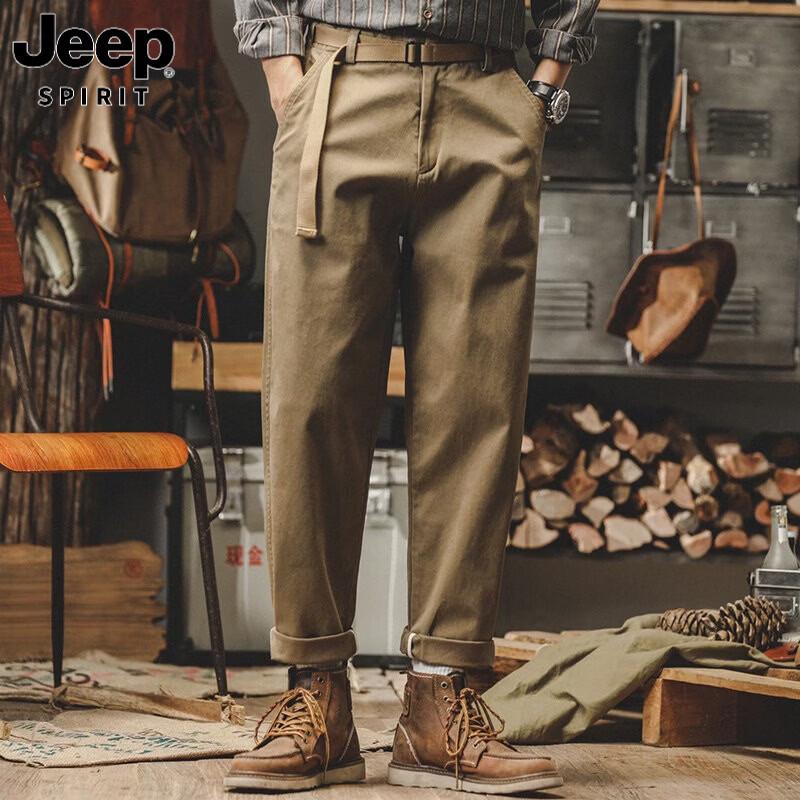 Мужские прямые брюки-карго в американском винтажном стиле JEEP SPIRIT