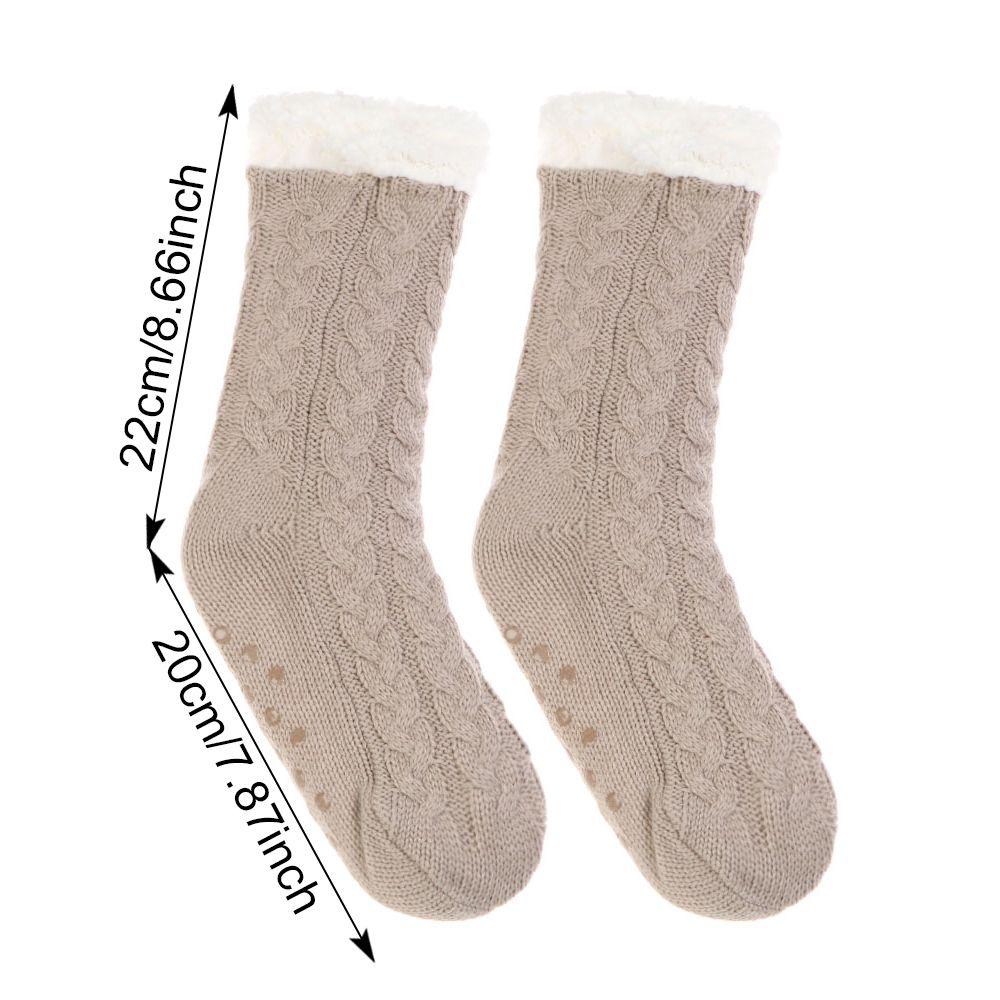 Christmas Warm Winter Fluffy Fleece Lined Thicken Bed Socks Floor Socks