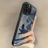 Темно-синий кот подходит для чехла для мобильного телефона Apple 17promax16 новый 15 iPhone13 зеркальный Apple 17 зеркальный