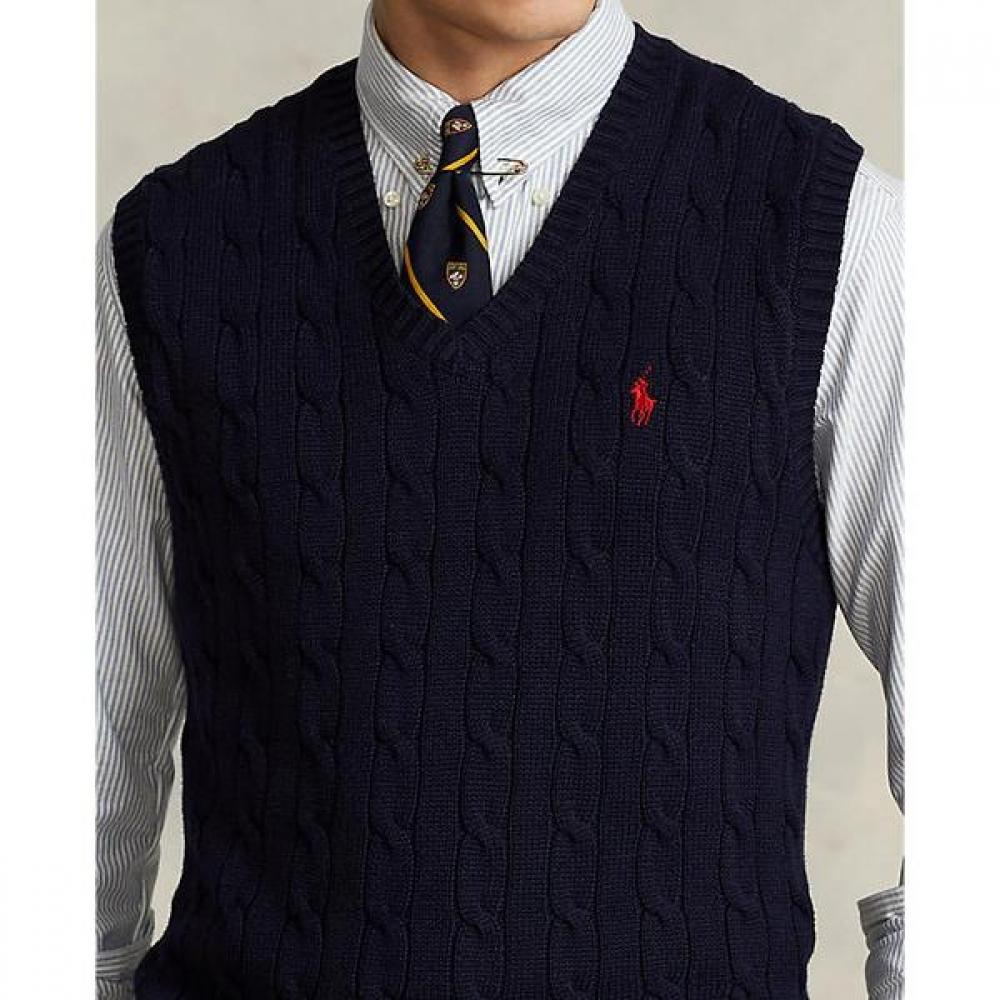 Polo Ralph Lauren Мужской хлопковый свитер-жилет крупной вязки mnpoSwe1cm20038400