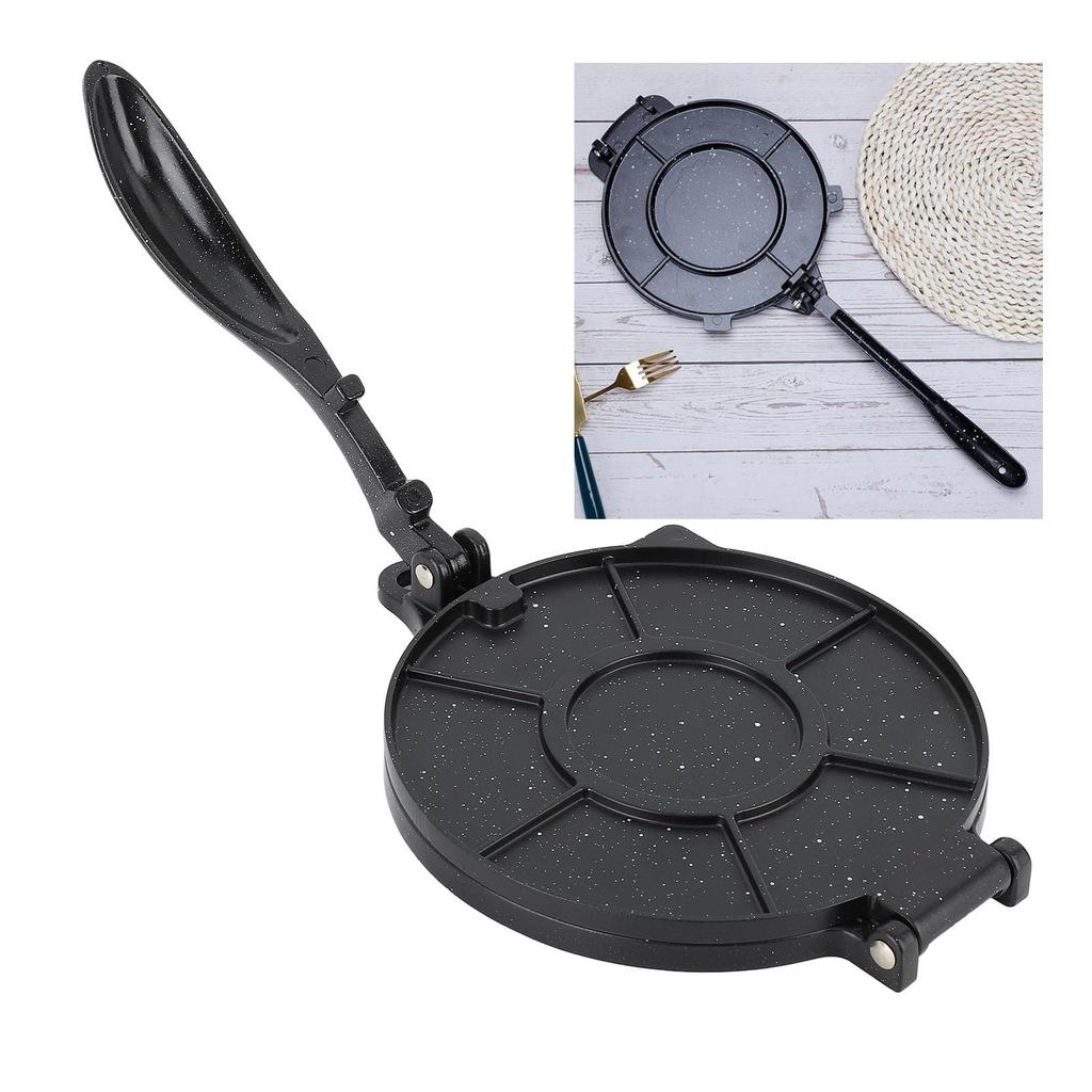 Чугунная машинка для тортильи - 10,4x7,7 дюйма Электрический пресс для роти и тортильи, пресс для мучных тортилий, многофункциональный пресс для тортильи для оберток для пельменей