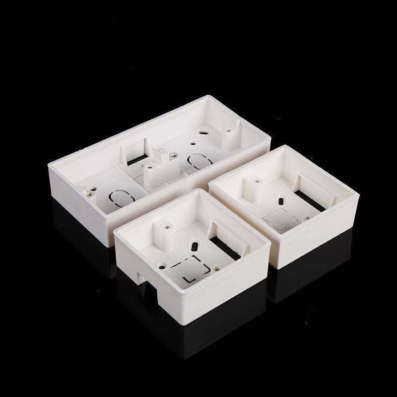 Двухсекционная огнестойкая монтажная распределительная коробка PVC86 для настенных выключателей и розеток.