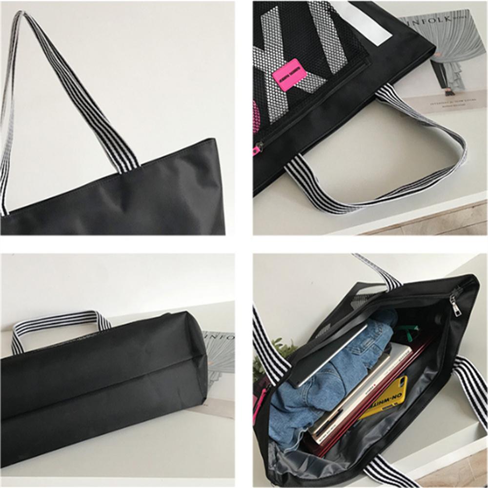 Tote Bag Dry And Wet Separation Women's Bag Korean Style Super Large Capacity Shoulder Bag Beach Travel Shopping Bag Alphabet Women's Bag