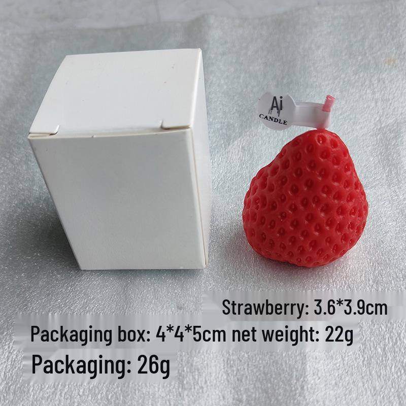 Свеча ручной работы из соевого воска с ароматом клубники - Милый и креативный подарок на день рождения