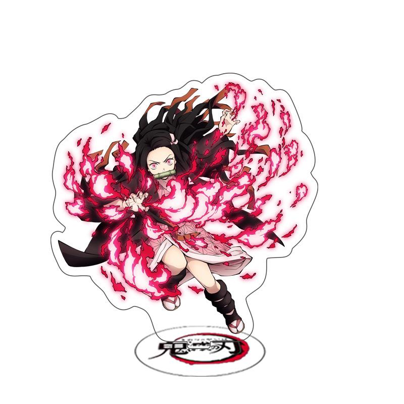 Double Sided New Demon Slayer Acrylic Stand Figures Tanjiro Nezuko Shinobu Giyu Anime Merchandise Collectible Display Decor