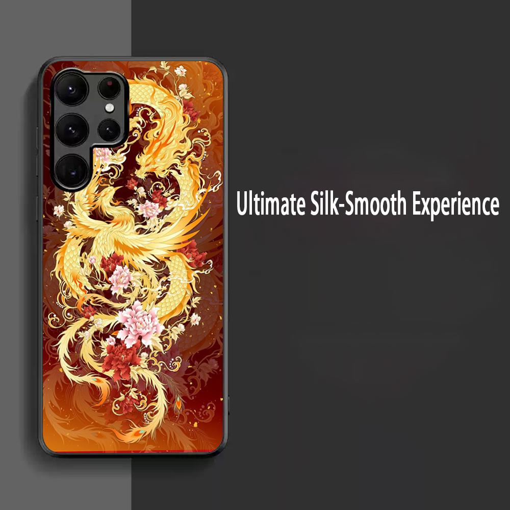Классический крутой дизайн Феникс Чехол для телефона Для Samsung Galaxy S25 S24 S23 S22 S21 S20 Plus Ultra Note20 Ограниченный Мягкий Черный