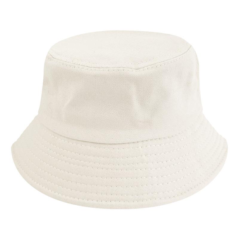 Unisex Cotton Bucket Hats Summer Foldable Sunscreen Panama Hat Solid Color Hip Hop Wide Brim Beach UV Protection Fisherman Hat