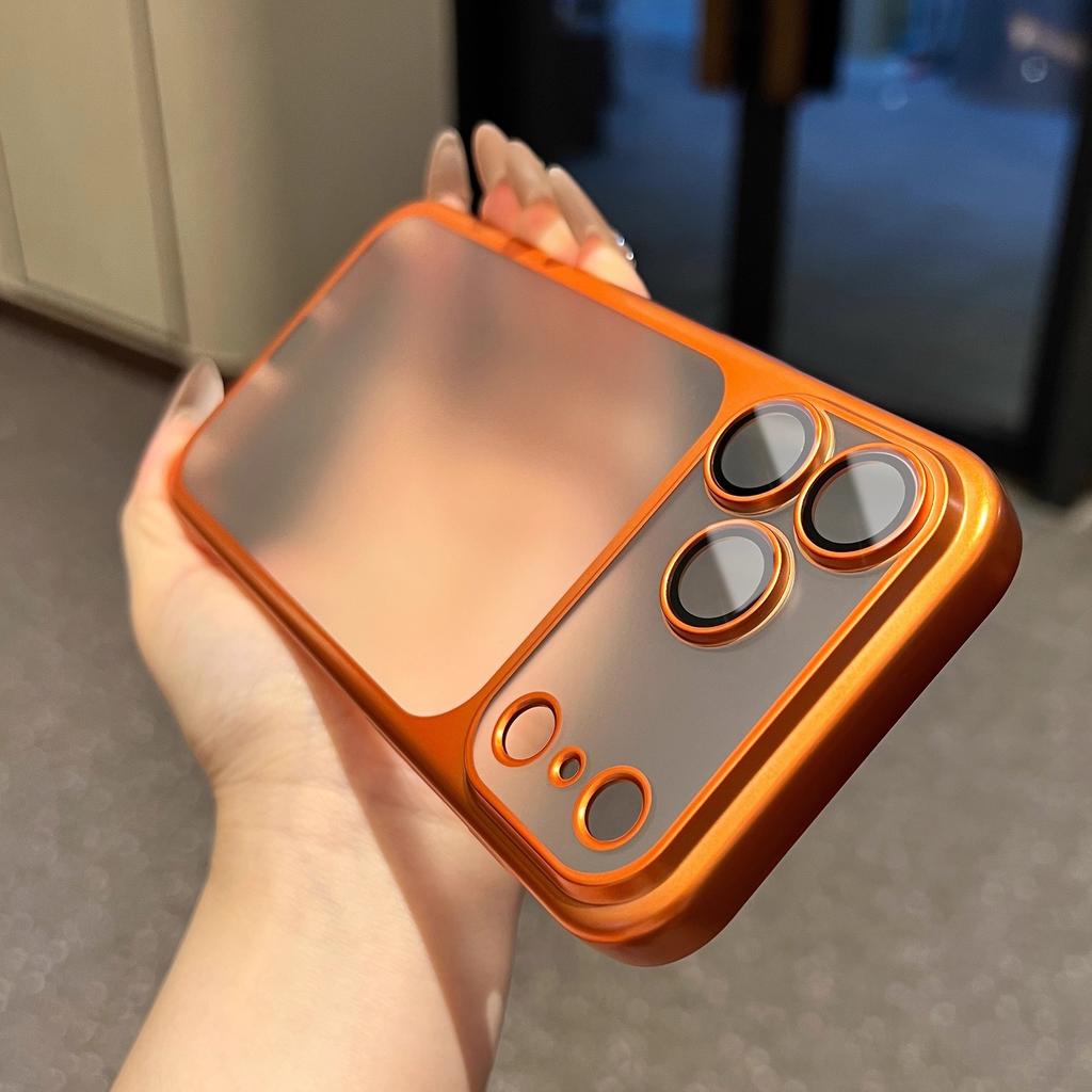 Официальный матовый полупрозрачный тонкий чехол Cosmic Orange для iPhone 17 Pro Max Air Series, бампер для 17 Pro