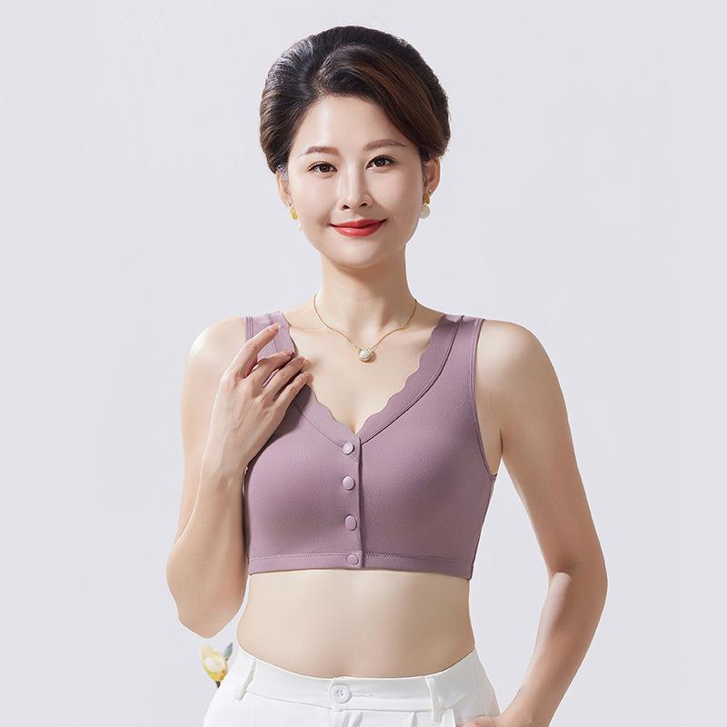 Женский бюстгальтер с передней застежкой без косточек - Теплый, Дышащий, Удобный, Зимний пуловер с начесом, Большого размера