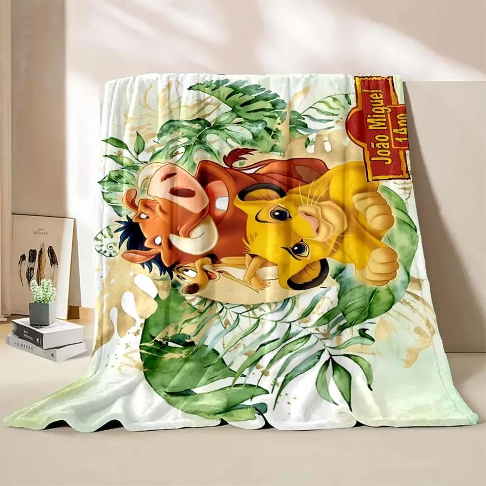 Classic Simba Lion King Theme Blanket Boys and Girls Soft Flannel Plush Blanket Bedroom Sofa Living Room Bed All Seasons Blanket