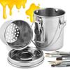 Stainless Steel Airtight Brush Washer Brush Holder Brush Cleaning Container Watercolor