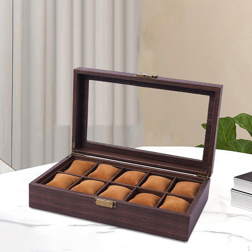 Box, Box ,Glass Window Lockable Cushion Dustproof Display Er, Travel Case Organizer Men