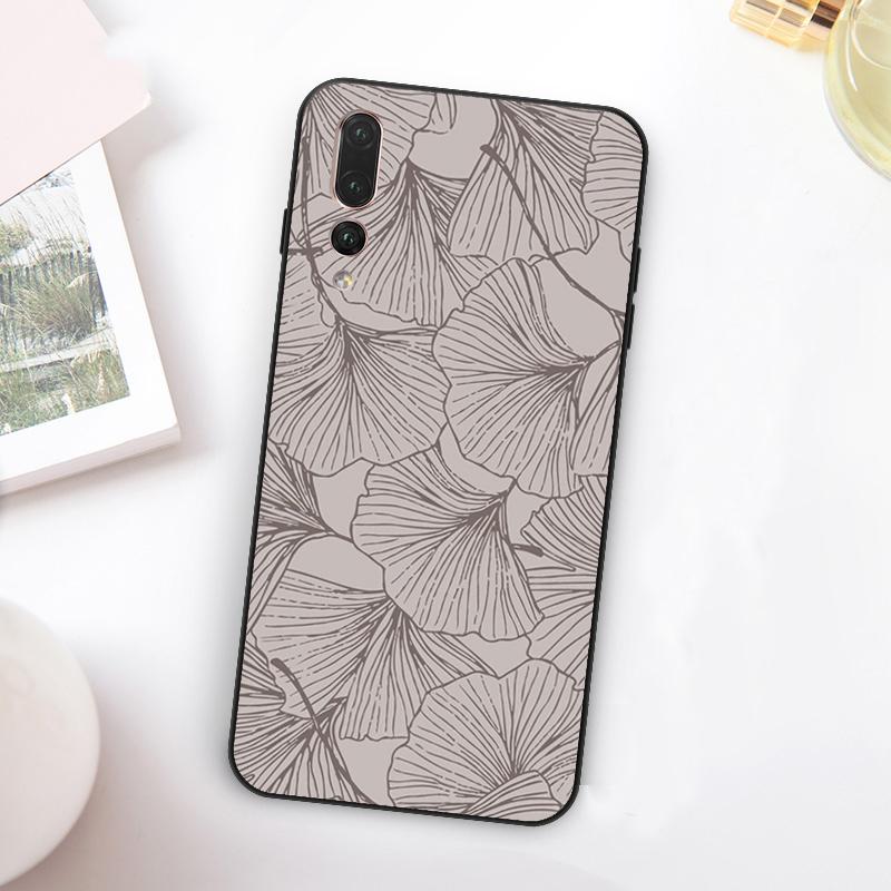 Лист гинкго Золотая фольга Арт Для Huawei Nova Y60 Y70 Y90 Y72 Y73 Y61 Y91 7i 8i 11i 12i 12s 9 10 SE P20 P30 P40 Lite Чехол
