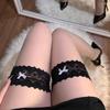 Чулки выше колена Женские чулки Нижнее белье Ультратонкие Прозрачные Чулки до бедра Сексуальное кружево Бант Длинные чулки Чулки до бедра