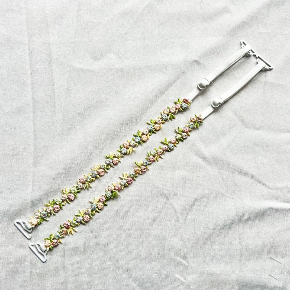 Lace Floral Bra Straps Polyester Bra Straps Replacement New Floral Shoulder Belts