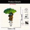2D Flat Acrylic Lovely Umbrella Frog Garden Logo, Flower Pot Decoration, Outdoor Yard artwork,Christmas, Teachers' Day,Thanksgiving and New Year Gifts