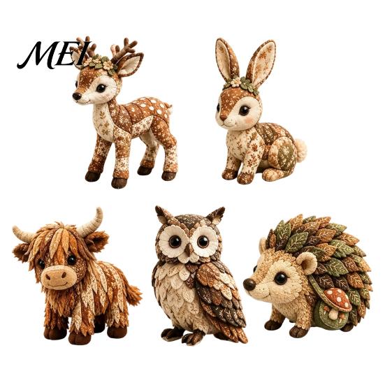Creative Sewing Gift Woodland Animal Patchwork Kit, Forest DIY Set, Kit Handmade Friends, Beginner-friendly Craft for Adults Teens Pre-cut Fabric