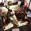 Crucifixion Scene with Crown and Cross Non-slip rug suitable for living room and bedroom sofas.