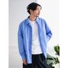 [Магазин Beaming life от BEAMS] Рубашка с длинным рукавом из полиэстера, широкая, обычного цвета, мужская, SAX S_92110375147