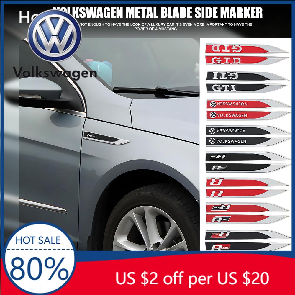 Для VW Volkswagen Jetta MK5 Golf 2 шт. Автомобильный Боковой Молдинг Крыла Эмблема Наклейка Авто Декоративные Аксессуары Для Volkswagen VW GTI R G