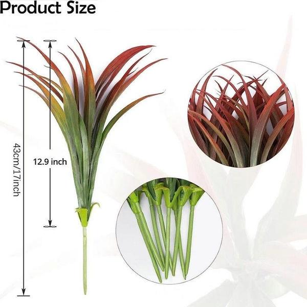 5 pcsOutdoor Fake Plants UV Resistant Artificial Tropical Plants Spider Ivy Fake Grass for Home Window Garden Office Patio Hanging Planter