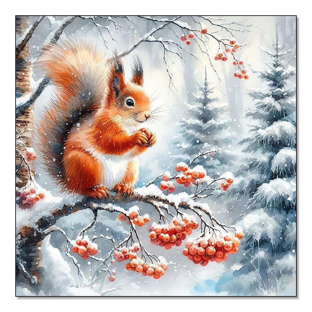 Full Round Diamond Painting Animal Wolf 5d Diy Diamond Mosaic Landscape Winter Home Decorative Rhinestone Pictures Craft Kit