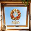Easy Peel Glass Stickers Christmas Static Window Clings Tree & Wreath Stickers Cling Decorations PVC Reusable Decals for Shop Storefront,