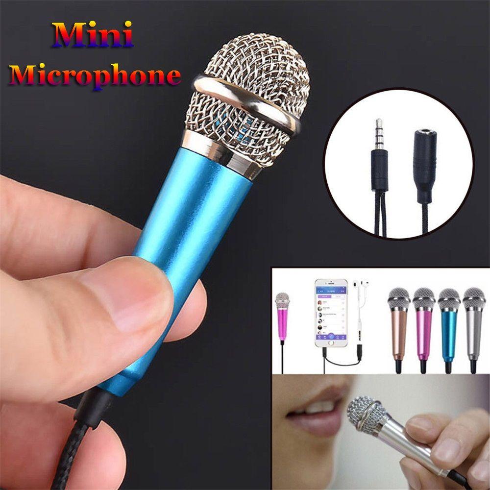 New Mic Stereo Condenser Karaoke 3.5mm Wired Mini Microphone