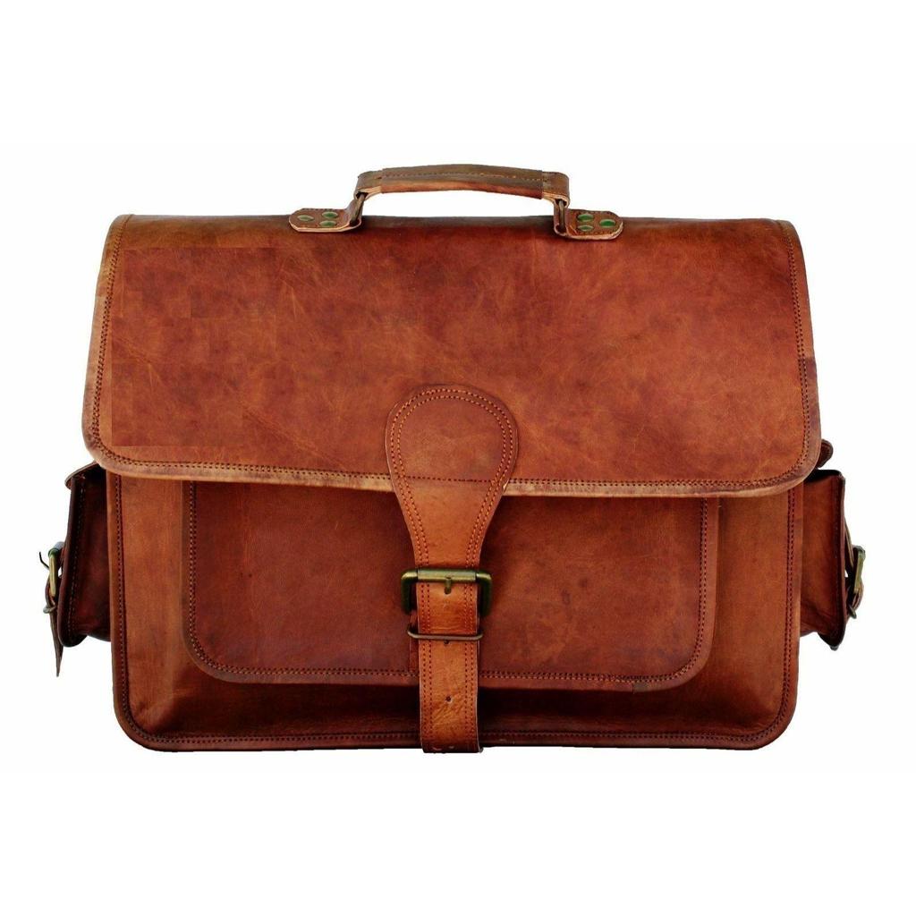 Мужская большая сумка-мессенджер из козьей кожи, настоящая сумка, настоящий портфель для ноутбука