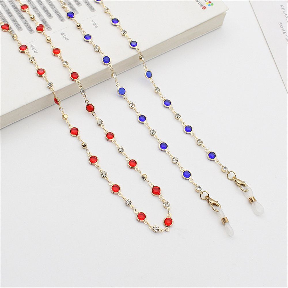 Модные длинные хрустальные очки-шнурки для очков Аксессуары для очков Цепочка для очков Ожерелье для очков