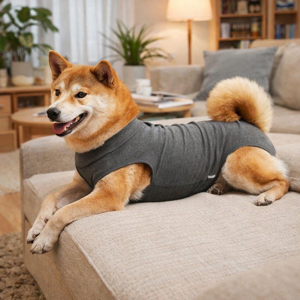 Elastic Dog Recovery Suit Breathable Pet Anti-Lick Suit Abdominal Bandages Cat Jumpsuit  Travel Use