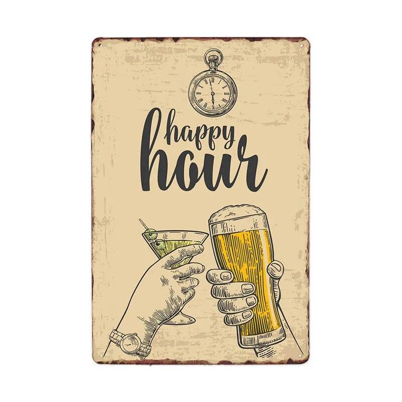 Винтажная металлическая пластина для пива, картина, настенный декор, металлический знак для бара, паба, ретро-плакат, доска 20x30 см